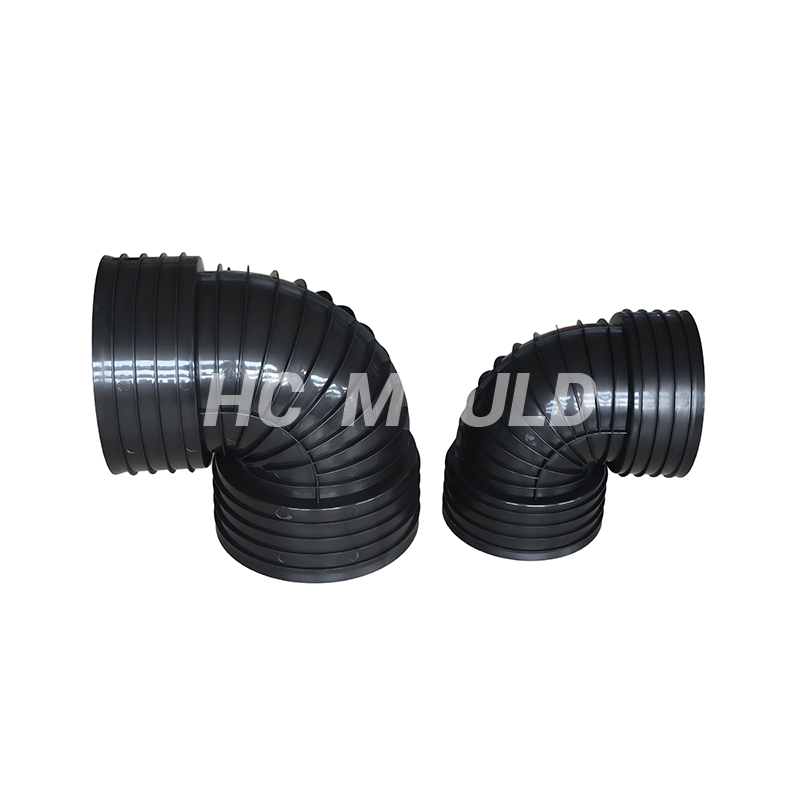 PE 90° Corrugated Pipe Elbow